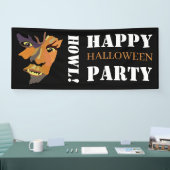 Klassischer Werwolf, glückliches Halloween Banner (Messe)