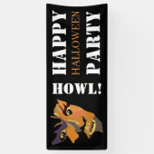 Klassischer Werwolf, glückliches Halloween Banner (Vertikal)