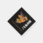 Klassischer Werwolf, glückliches Halloween Serviette (Ecke)