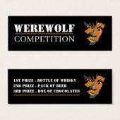 Klassischer Werwolf, Halloween-Wettbewerbstickets (Vorne & Hinten)