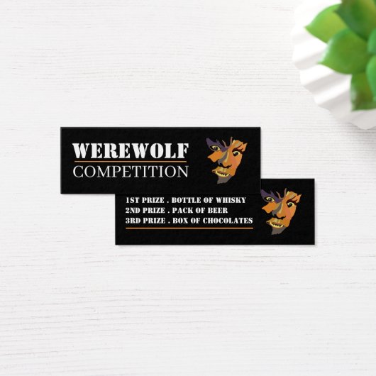 Klassischer Werwolf, Halloween-Wettbewerbstickets (Schreibtisch)