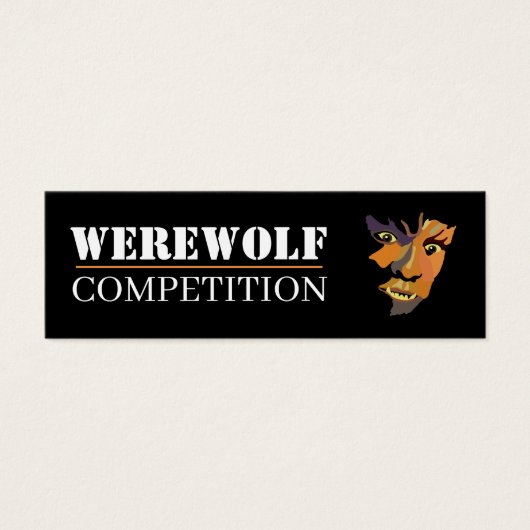 Klassischer Werwolf, Halloween-Wettbewerbstickets (Vorderseite)