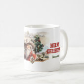 Klassischer Western mit Santa Cowboy-Hut Kaffeetasse (VorderseiteRechts)