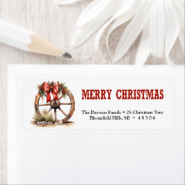 Klassischer Western Waggon Rad Weihnachtskranz