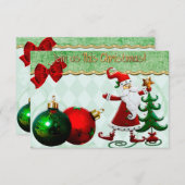 Klassischer Whimsey Weihnachtsabend Einladung (Vorne/Hinten)