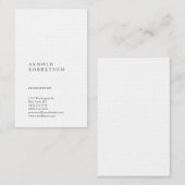 Klassischer White Trendy Consultant Visitenkarte (Vorne/Hinten)