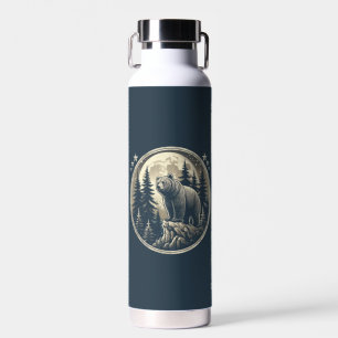 Klassischer/wilder Bär in der Wildnis Trinkflasche