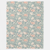 Klassischer William Morris inspiriert Pastellton Fleecedecke (Vorderseite)