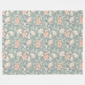 Klassischer William Morris inspiriert Pastellton Fleecedecke (Vorderseite (Horizontal))