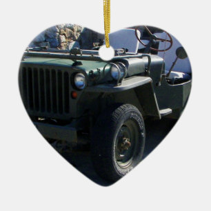 Klassischer Willys Jeep. Keramikornament