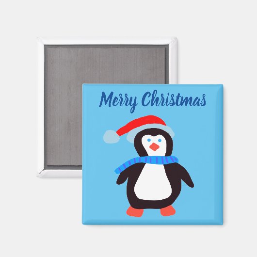 Klassischer Winterpinguin Magnet (Vorderseite/Rückseite)