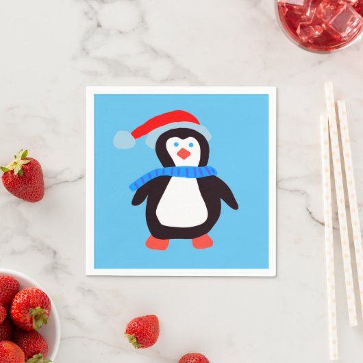 Klassischer Winterpinguin Serviette (Beispiel)