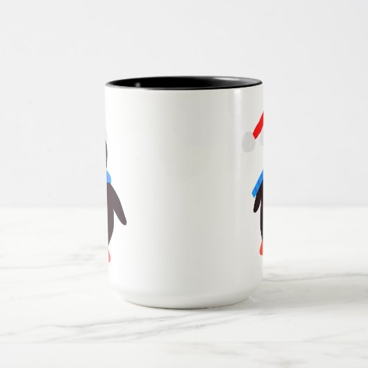 Klassischer Winterpinguin Tasse (Zentrum)