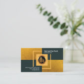 Klassischer würdevoller Goldeleganz-Gründer CEO Visitenkarte (Stehend Vorderseite)