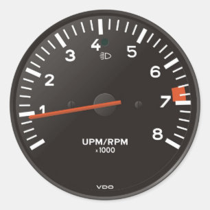 Klassischer Zähler 911 rev (alter luftgekühlter Wa Runder Aufkleber