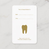 Klassischer Zahnarzt | Dental Golden Appointing Ca Visitenkarte (Rückseite)