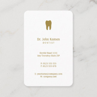 Klassischer Zahnarzt | Dental Golden Appointing Ca Visitenkarte