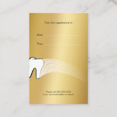 Klassischer Zahnarzt | Dental Golden Visitenkarte (Rückseite)