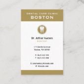 Klassischer Zahnarzt | Dental Golden Visitenkarte (Vorderseite)