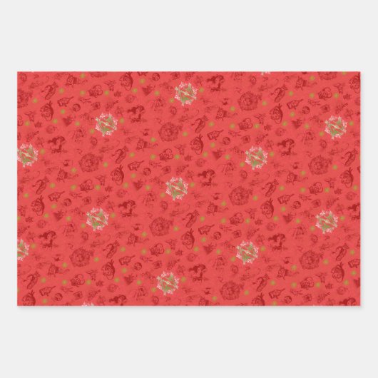 Klassischer Zauberer für Oz Weihnachten - 3 farbig Geschenkpapier Set (Vorderseite 2)