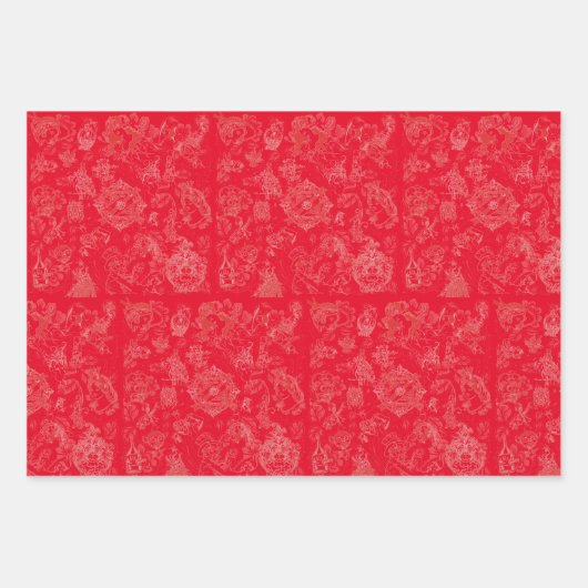 Klassischer Zauberer für Oz Weihnachten - 3 farbig Geschenkpapier Set (Vorderseite 3)