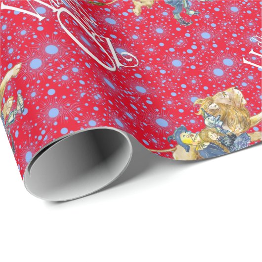 Klassischer Zauberer für Oz Weihnachtswrapping Pap Geschenkpapier (Rolleneckpunkt)