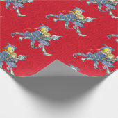 Klassischer Zauberer für rotes Oz-Packpapier Geschenkpapier (Ecke)