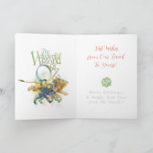 Klassischer Zauberer Oz Weihnachtskarte RED Feiertagskarte (Innenseite)