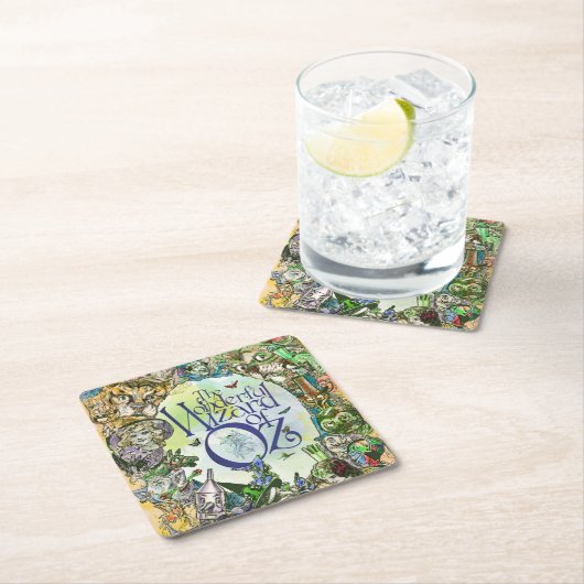 Klassischer Zauberer von Oz No Rings auf meiner Ti Rechteckiger Pappuntersetzer (Vor Ort)