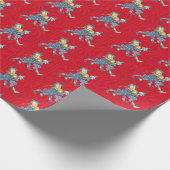 Klassischer Zauberer von Oz, rotes Weihnachtspapie Geschenkpapier (Ecke)