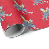 Klassischer Zauberer von Oz, rotes Weihnachtspapie Geschenkpapier (Rolleneckpunkt)