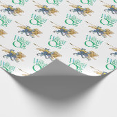 Klassischer Zauberer von Oz Weihnachten Geschenkpapier (Ecke)