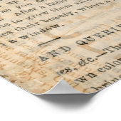 Klassischer Zeigegriff mit Finger Art Zeitung Hint Poster (Ecke)