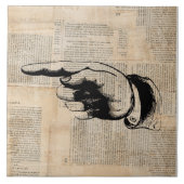 Klassischer Zeiger-Finger-Zeitung Hintergrund Fliese (Vorderseite)