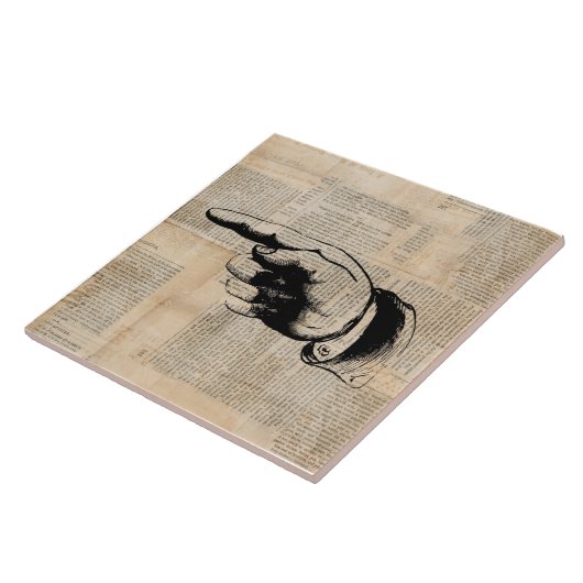 Klassischer Zeiger-Finger-Zeitung Hintergrund Fliese (Seite)