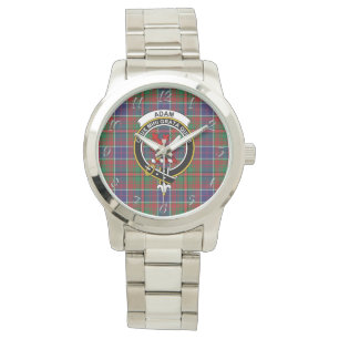 Klassischer zeitloser Clan Adam Ancient Tartan Kar Armbanduhr