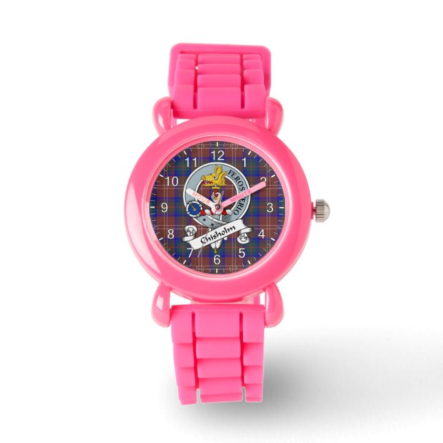 Klassischer Zeitloser Clan Chisholm Jagd Moderne B Armbanduhr (Vorderseite)