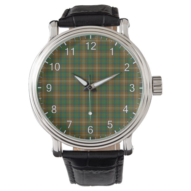 Klassischer Zeitloser Clan Chisholm Jagd Tartan Pl Armbanduhr (Vorderseite)