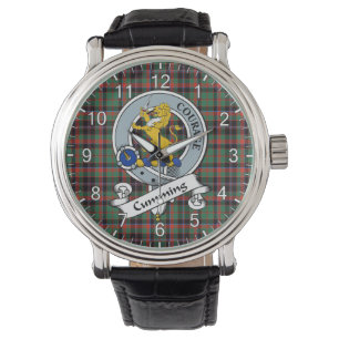 Klassischer zeitloser Clan Cumming Jagen Alte Badg Armbanduhr