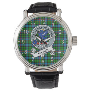 Klassischer Zeitloser Clan Forsyth Modernes Abzeic Armbanduhr