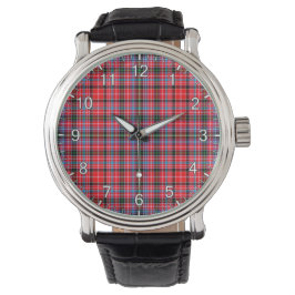 Klassischer Zeitloser Clan Udny Tartan Karierte Ge Armbanduhr