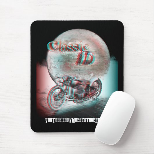 Klassisches 3D-Motorrad Mousepad (Mit Mouse)