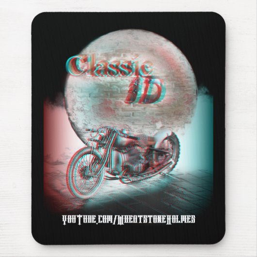 Klassisches 3D-Motorrad Mousepad (Vorne)