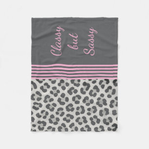Klassisches, aber sassy Leopard Print Fleece Blank
