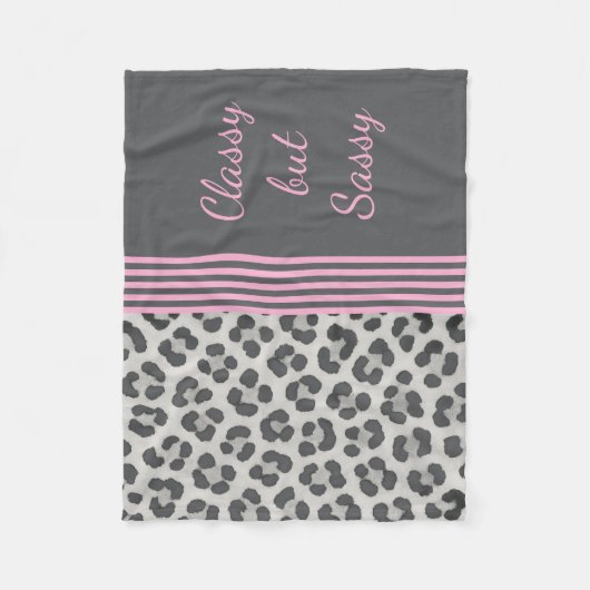 Klassisches, aber sassy Leopard Print Fleece Blank (Vorderseite)