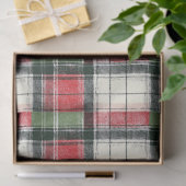 Klassisches abgenutztes grün-rotes Karo Seidenpapier (Geschenk)
