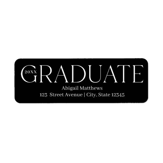 Klassisches Abschluss-Label für die bearbeitbare F (Vorne)