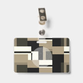 Klassisches Abstraktes modernes Foto Beruflich Ausweis (Rückseite mit Clip)