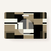 Klassisches Abstraktes modernes Foto Beruflich Ausweis (Rückseite)