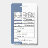 Klassisches Abzeichen Ausweis (Rückseite)